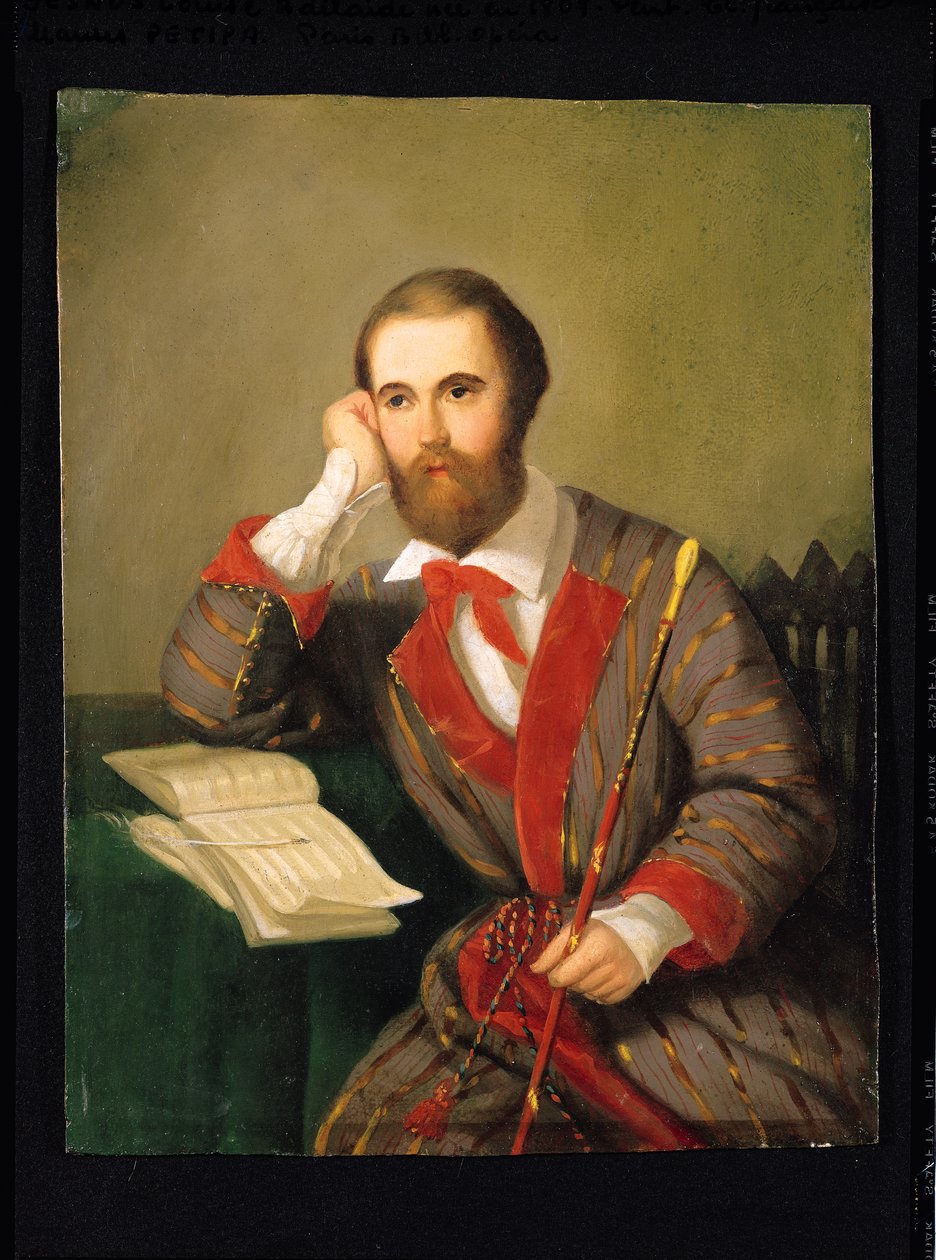 Porträtt av en man, förmodligen Charles Gounod (1818-93) (olja på kartong) av Louis Leopold Boilly
