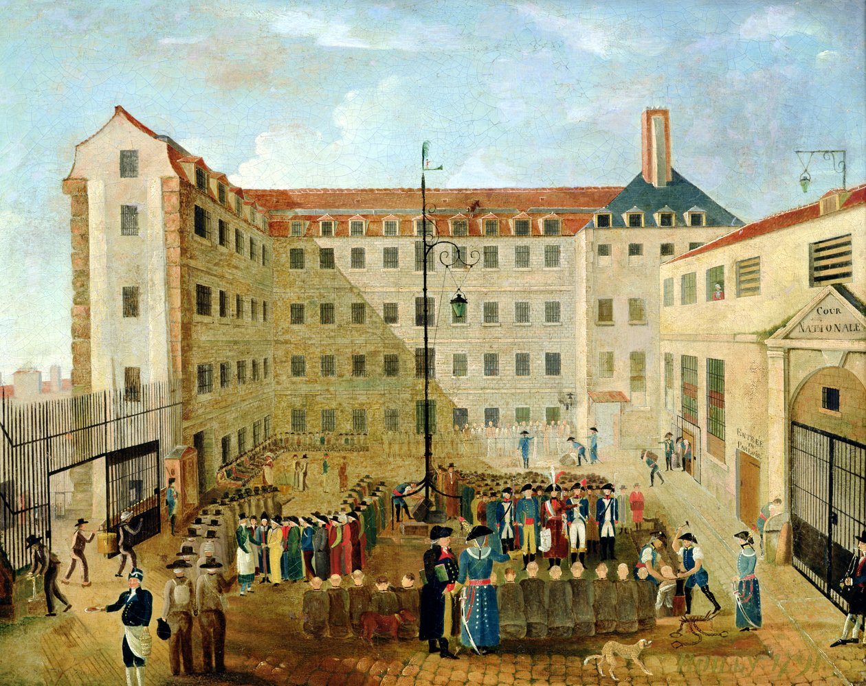Att boja fångarna vid Bicetre, 1791 av Louis Leopold Boilly