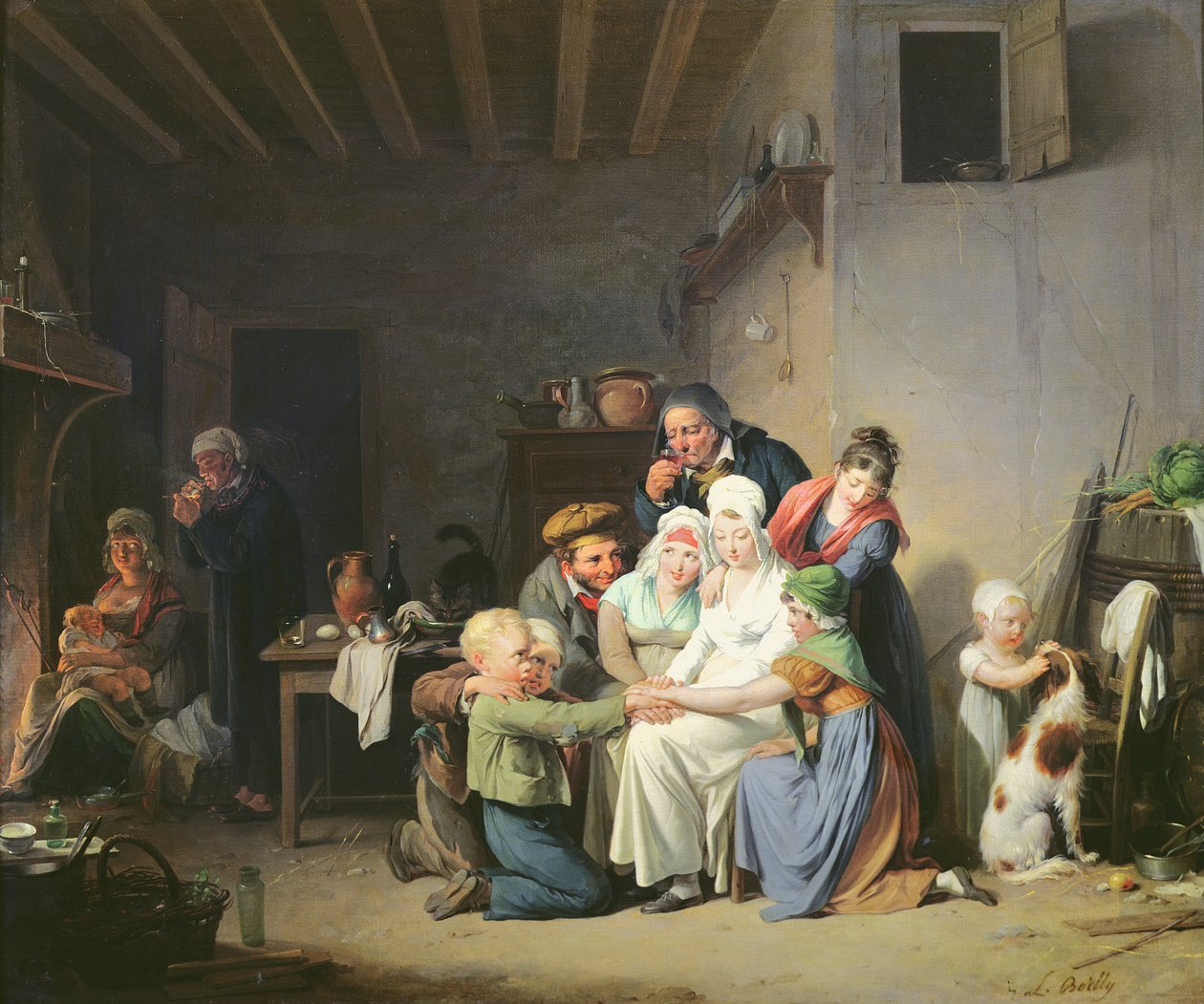 Spelet om Pied de Boeuf, ca 1824 av Louis Leopold Boilly