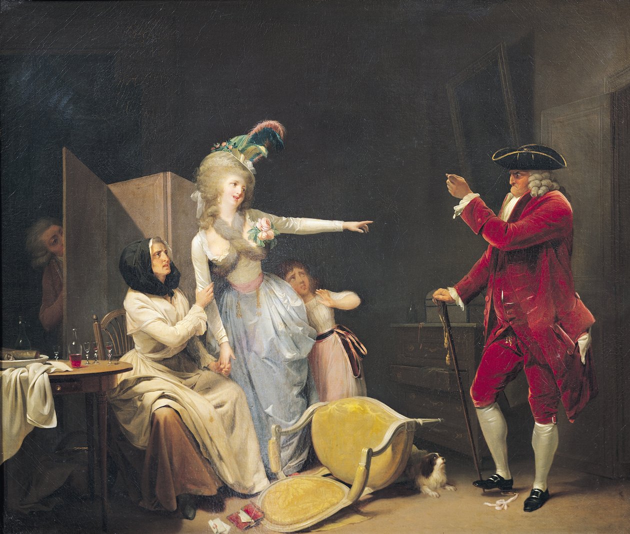 Den svartsjuke gamle mannen, 1791 av Louis Leopold Boilly
