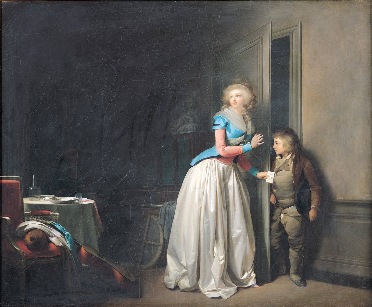 Besöket mottaget, 1789 av Louis Leopold Boilly