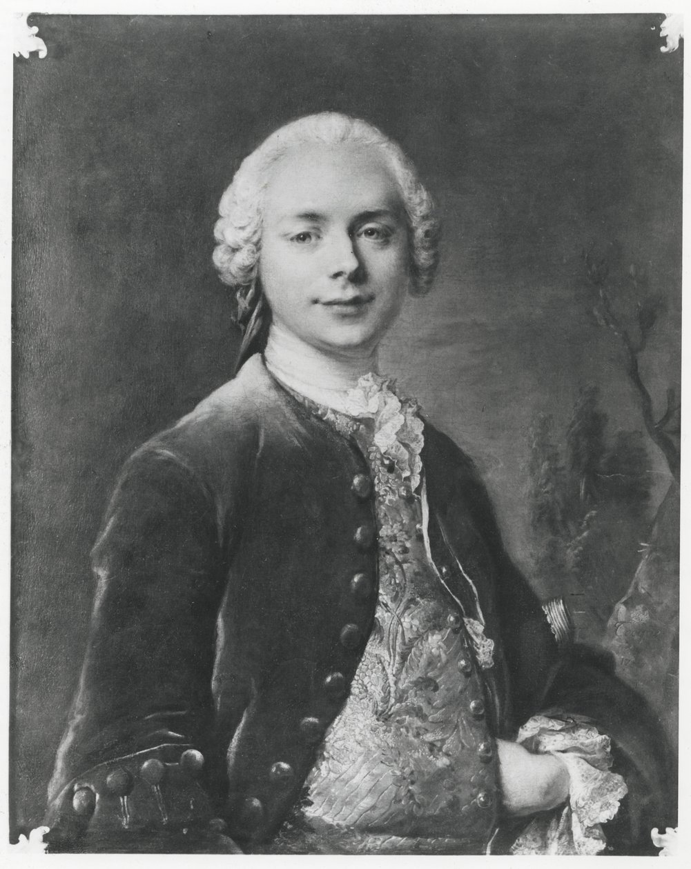 Porträtt av Jean Baptiste Louis Gresset av Louis Tocqué