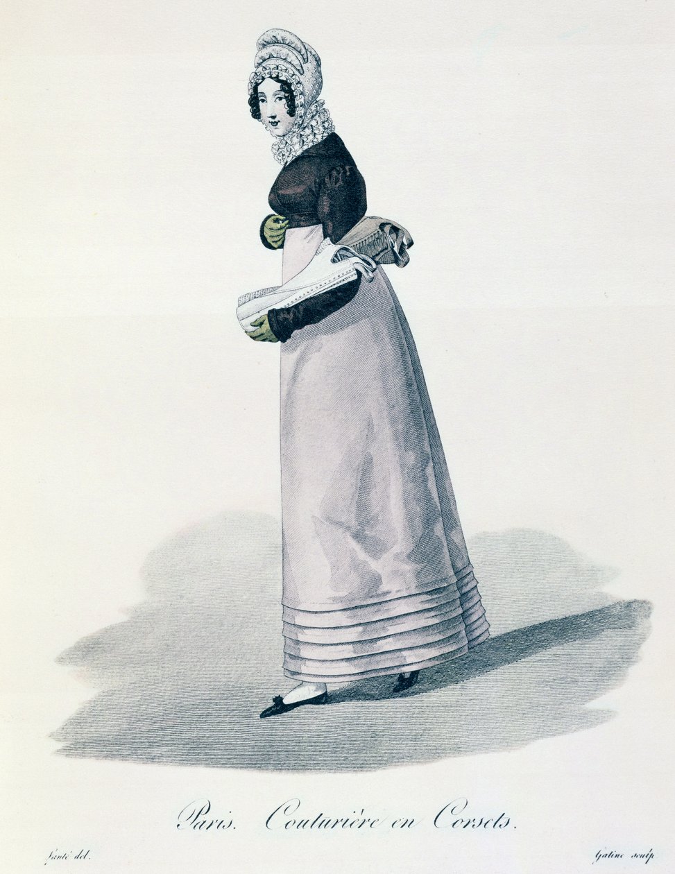 Parisisk korsettmakare, ca 1830 av Louis Marie Lante