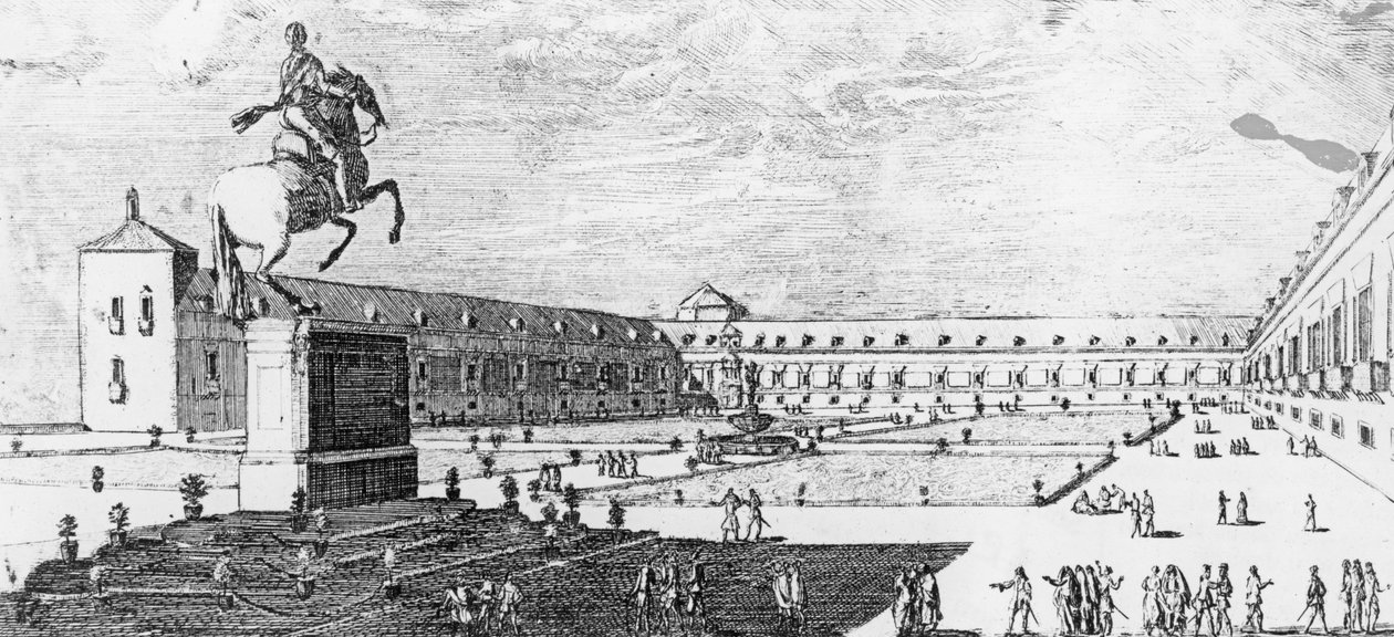 Fasad och ingång till Buen Retiro-palatset, Madrid av Louis Meunier