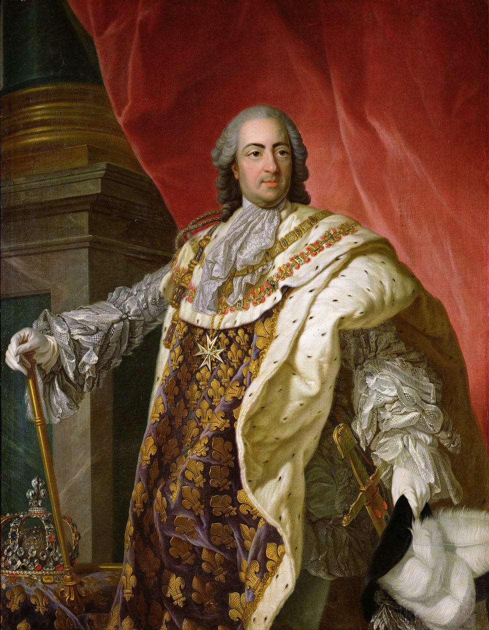 Ludvig XV (1710-74) av Louis Michel van Loo