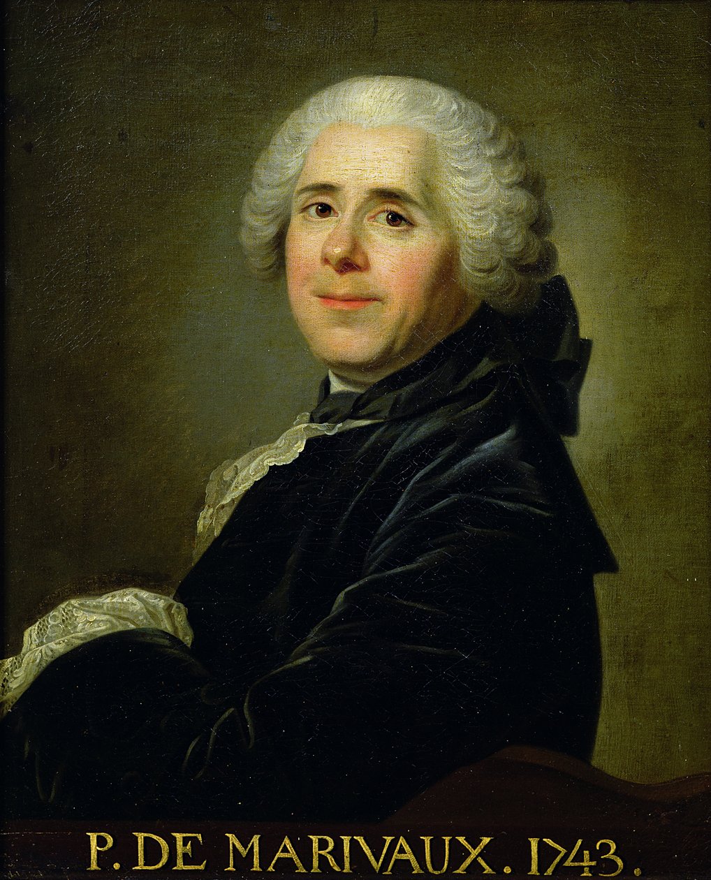 Ata o Pierre Carlet de Chamblain de Marivaux (1688-1763) 1743 swed av Louis Michel van Loo