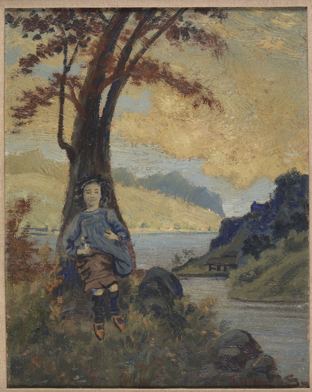 Italiensk flicka, ca 1913 av Louis Michel Eilshemius