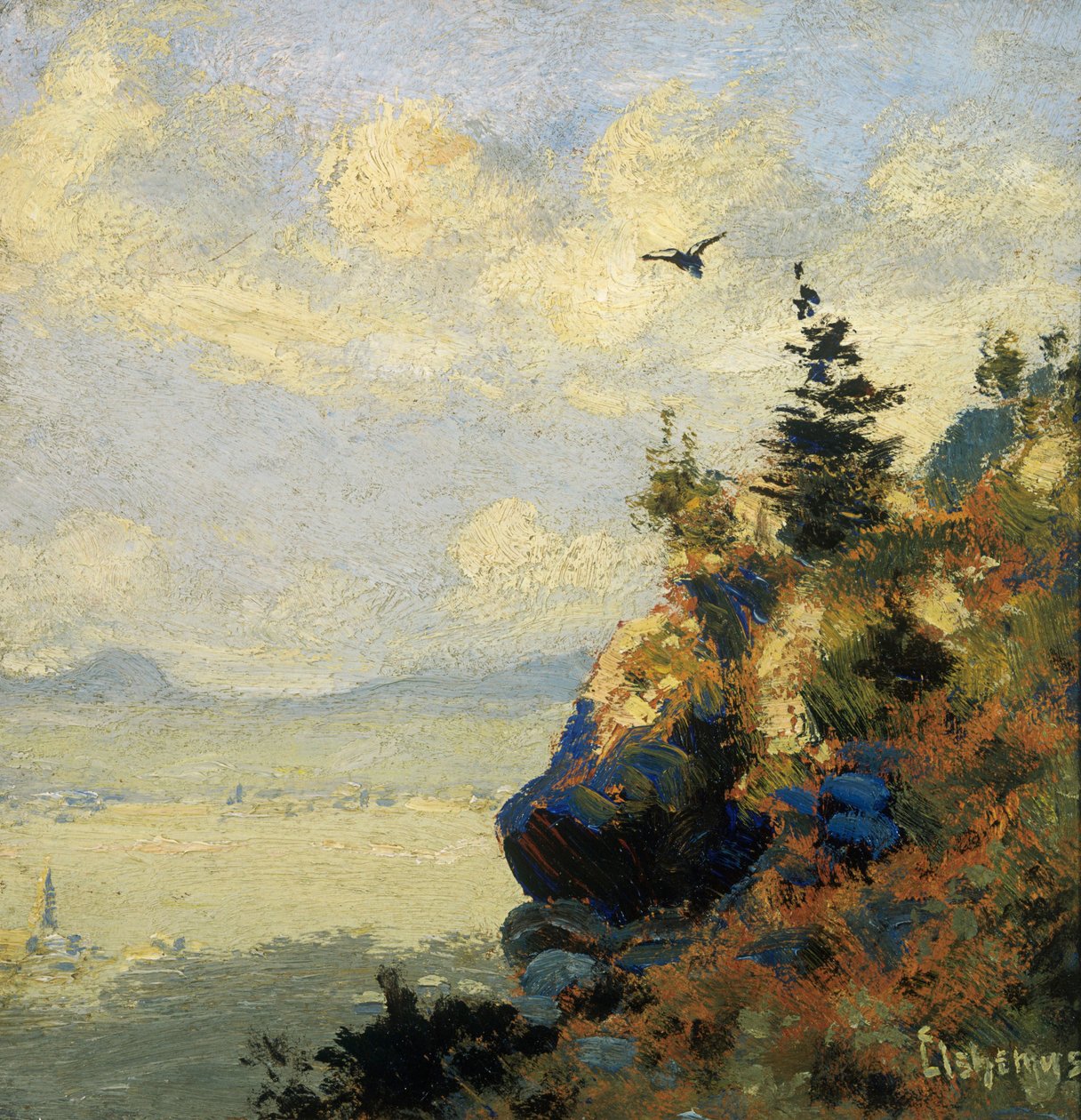 Summer Landscape with Hawk av Louis Michel Eilshemius
