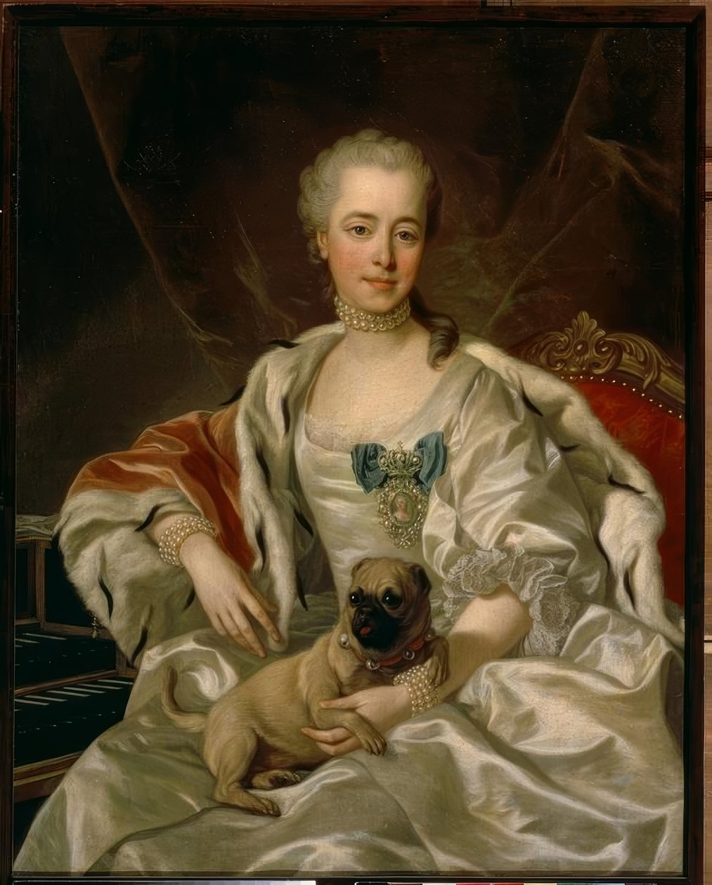 Porträtt av prinsessan E.D.Golizyn av Louis Michel van Loo
