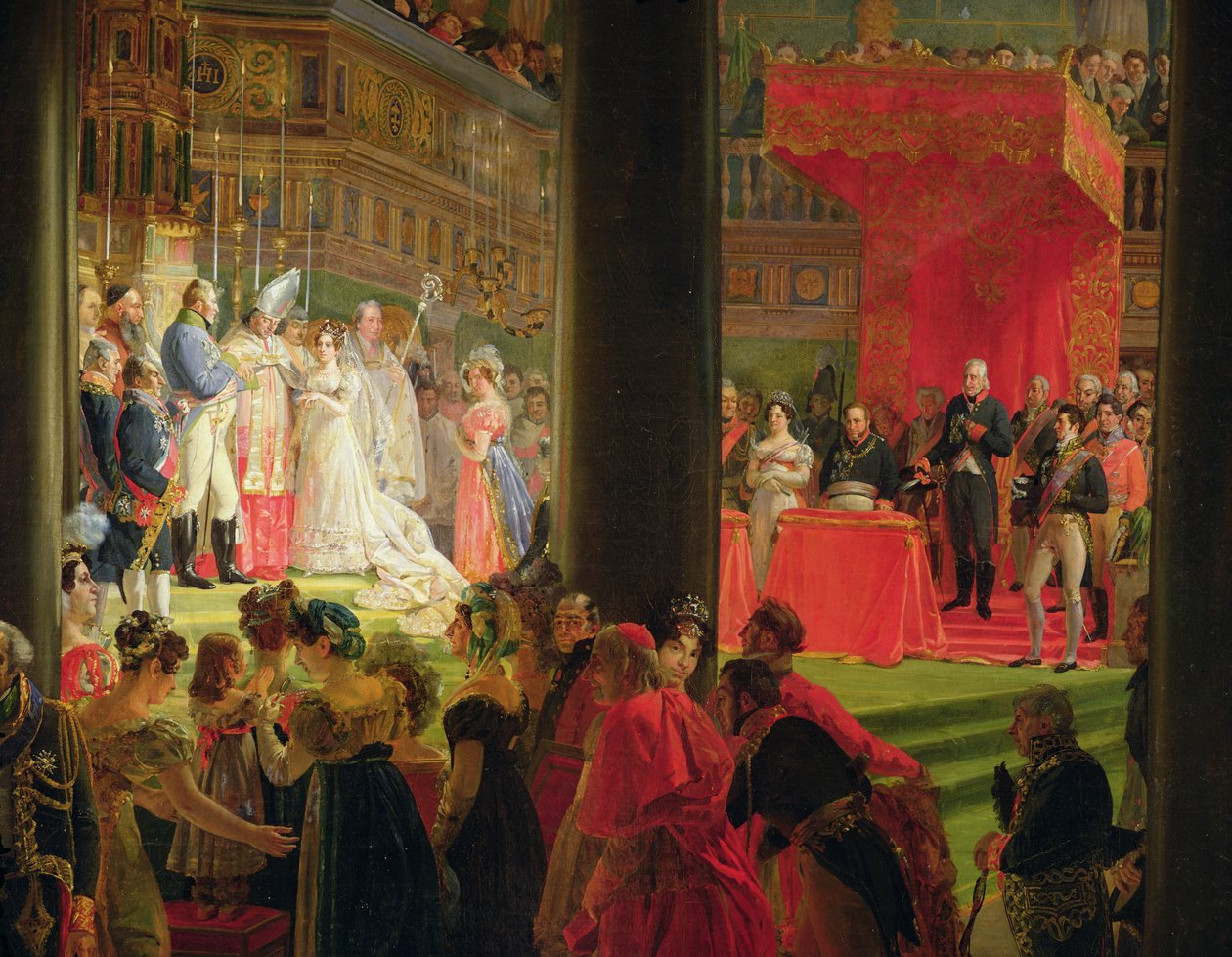 Marie-Caroline de Bourbon, prinsessa av de två Sicilierna, gifte sig med Charles-Ferdinand de France, hertig av Berry den 17 juni 1816. av Louis Nicolas Lemasle