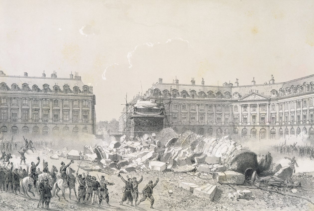 Vendome-kolonnens fall under kommunen av Louis Remy Sabatier