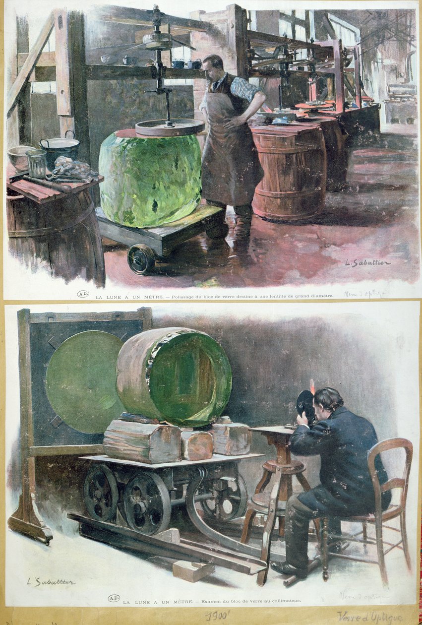 Tillverkning av glas för optiska linser, 1900 av Louis Remy Sabattier