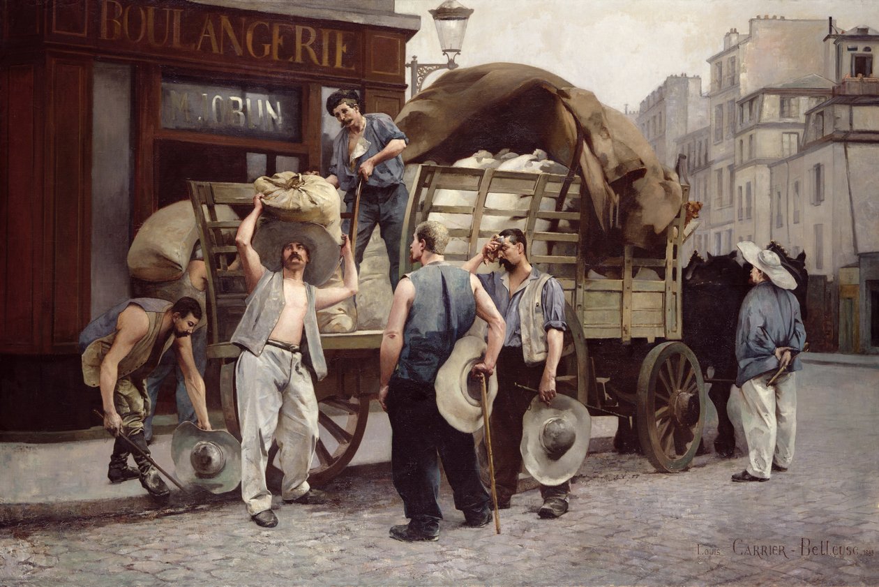 Leverans av mjöl, 1885 av Louis Robert Carrier Belleuse