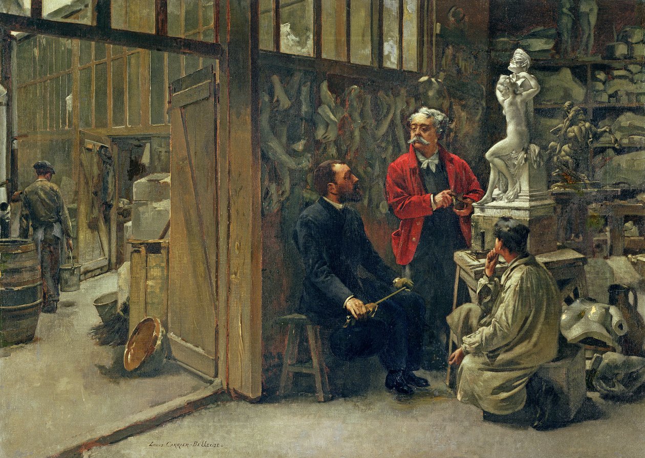 The Sculptors Studio, c.1870 av Louis Robert Carrier Belleuse