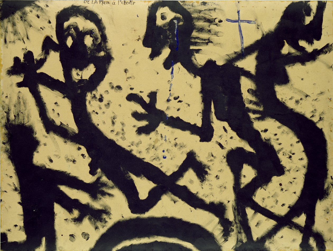 Från planeten till stjärnan, 1938 (svart bläck och gouache på papper) av Louis Soutter