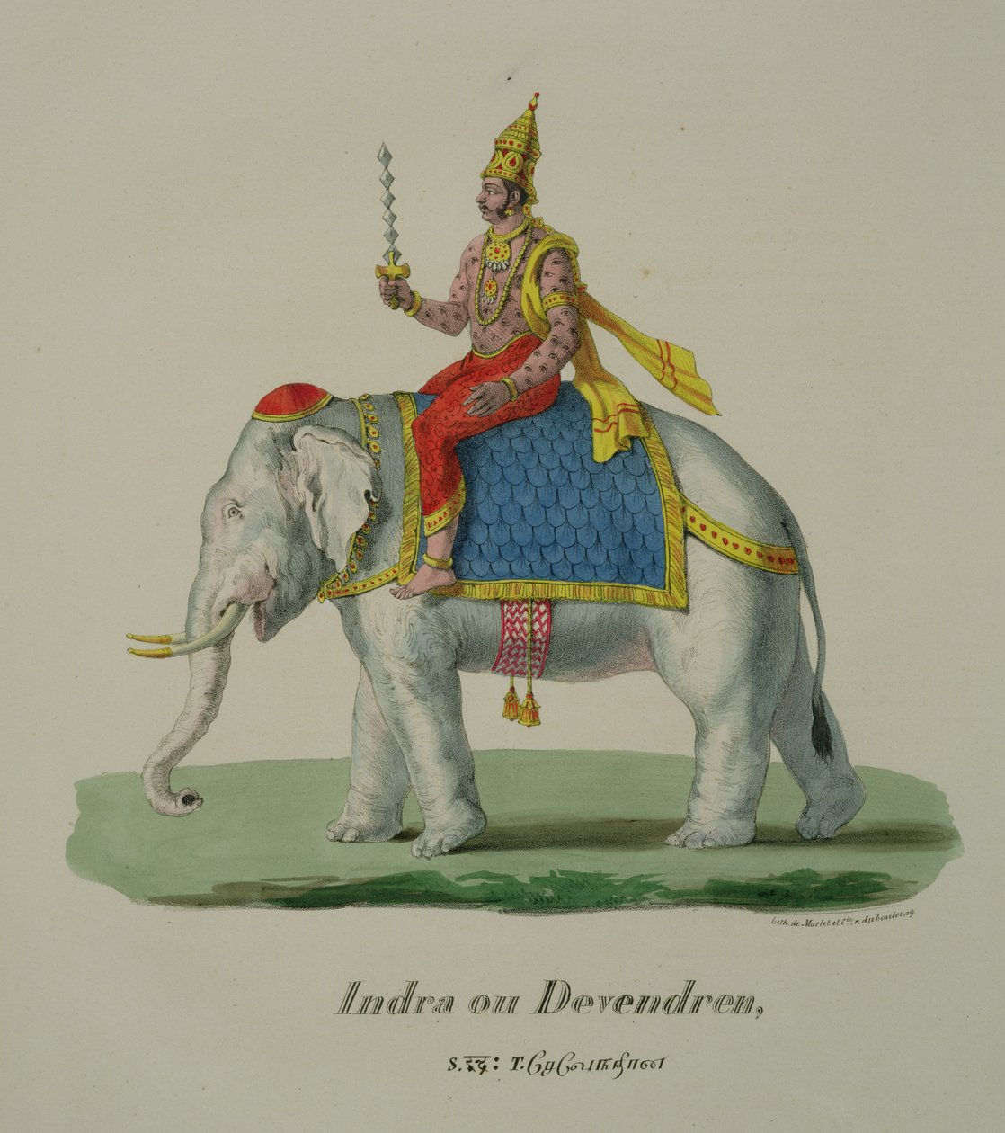 Indra, graverad av Marlet et Cie av Louis Thomas Bardel