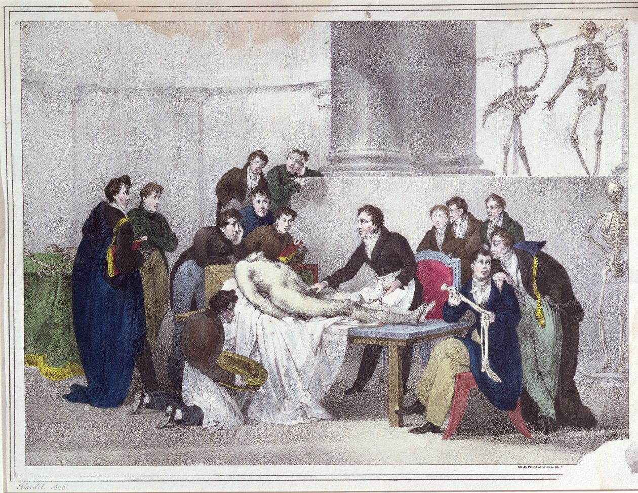 Anatomilektionen, 1826 av Louis Thomas Bardel