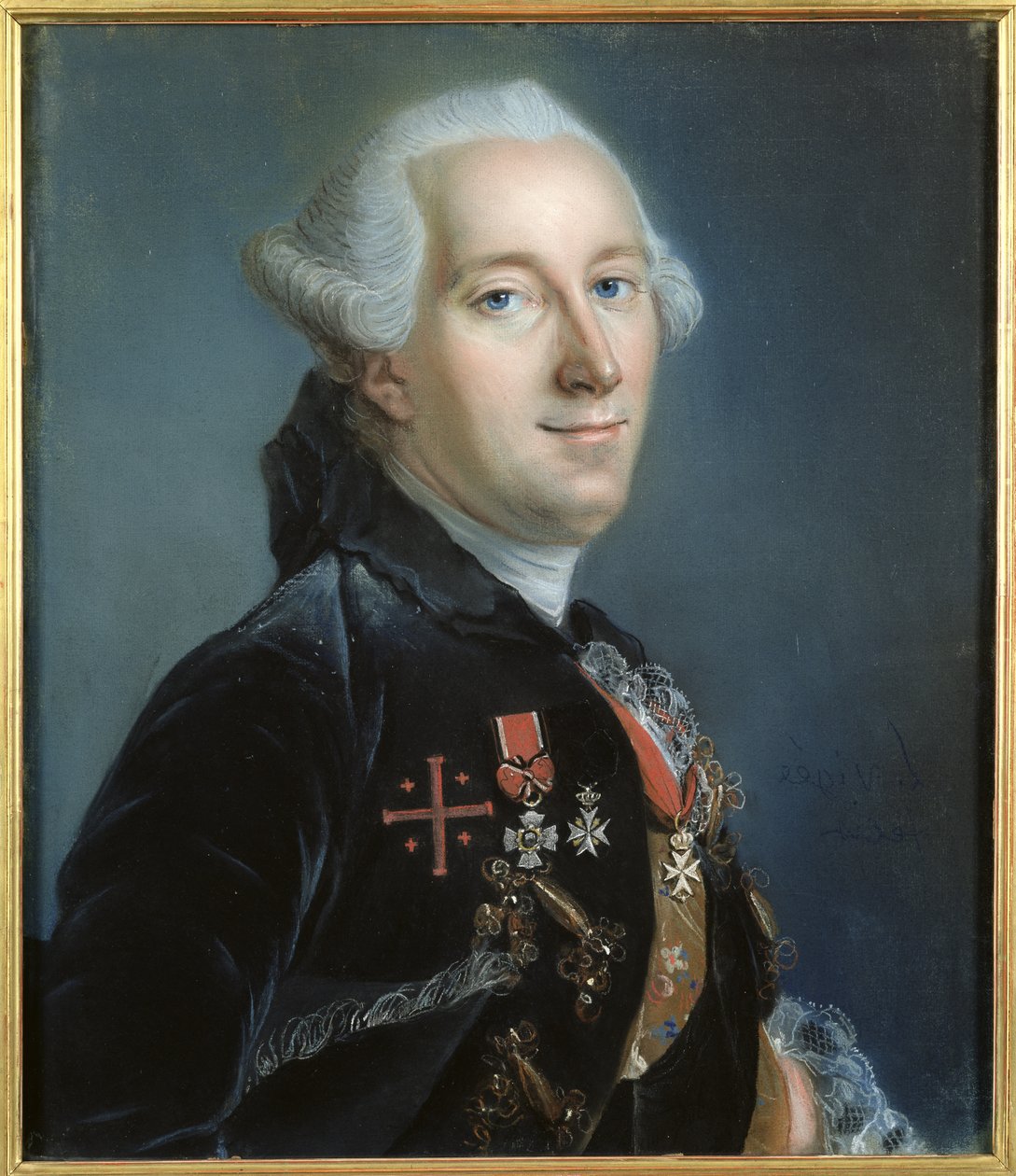 Porträtt av en man (pastell på papper) av Louis Vigee