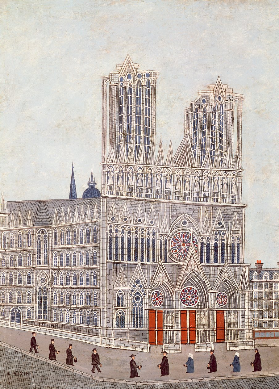 Katedralen i Reims, omkring 1923 av Louis Vivin