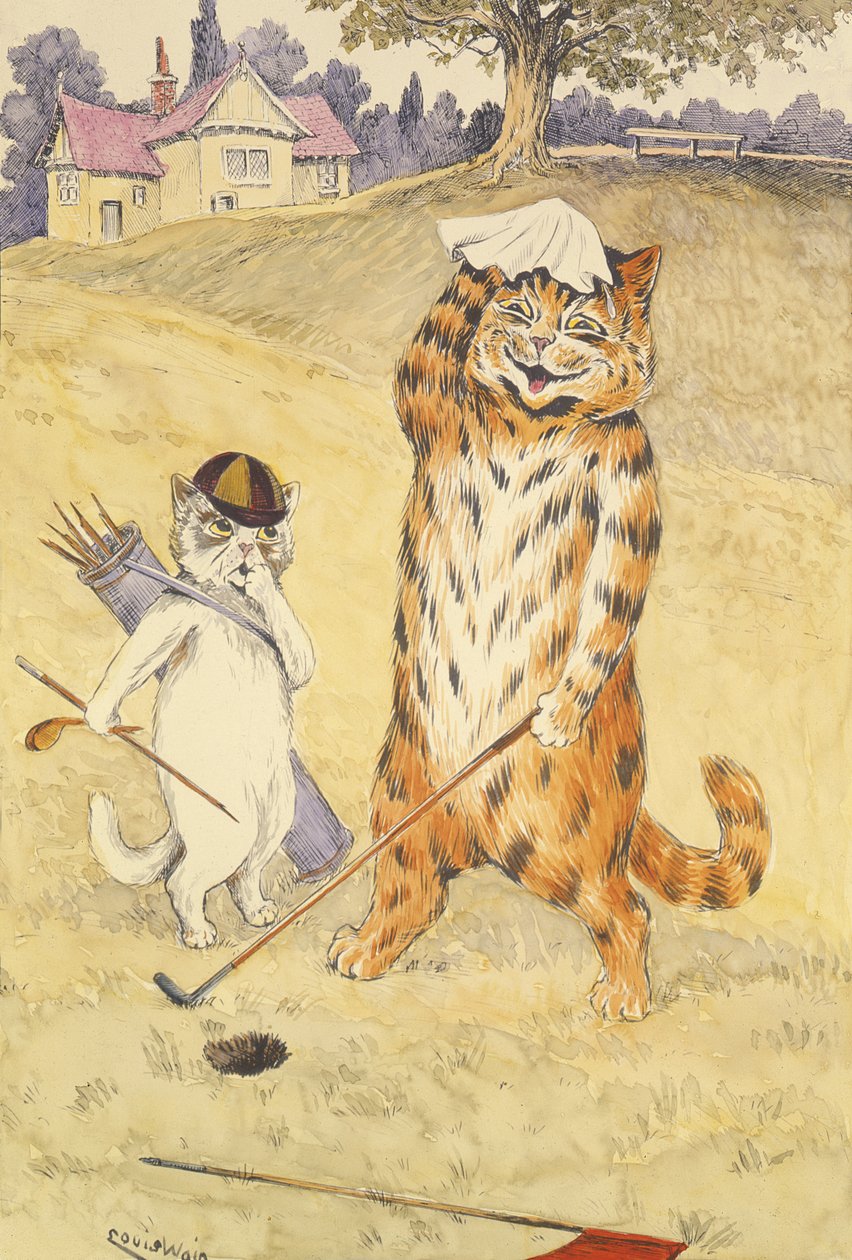 Holed in One, ca 1905 av Louis Wain