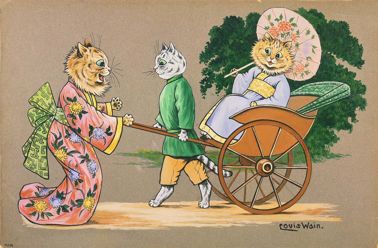 Kärlek vid första ögonkastet, c.1902-10 av Louis Wain
