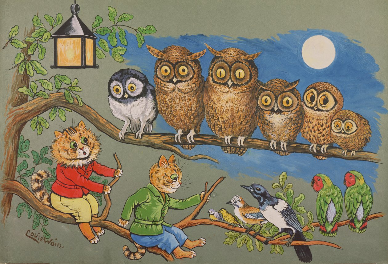 Månskenssonat, ca 1900-10 av Louis Wain