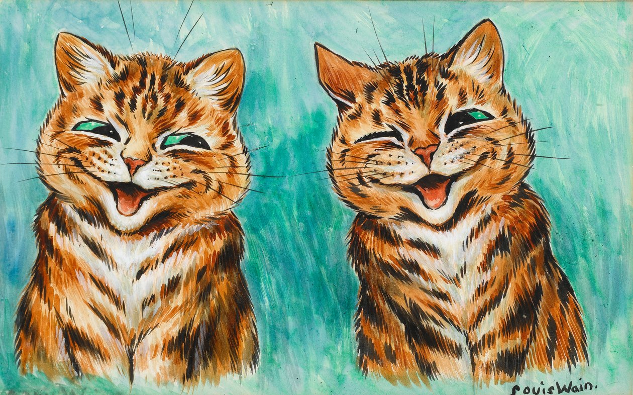 Avstämning (wc på papper) av Louis Wain