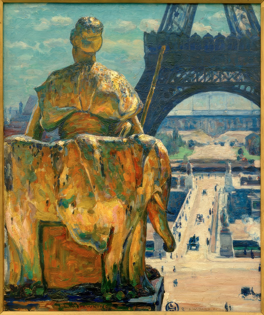 Eiffeltornet, sett från Trocadero av Louis Welden Hawkins