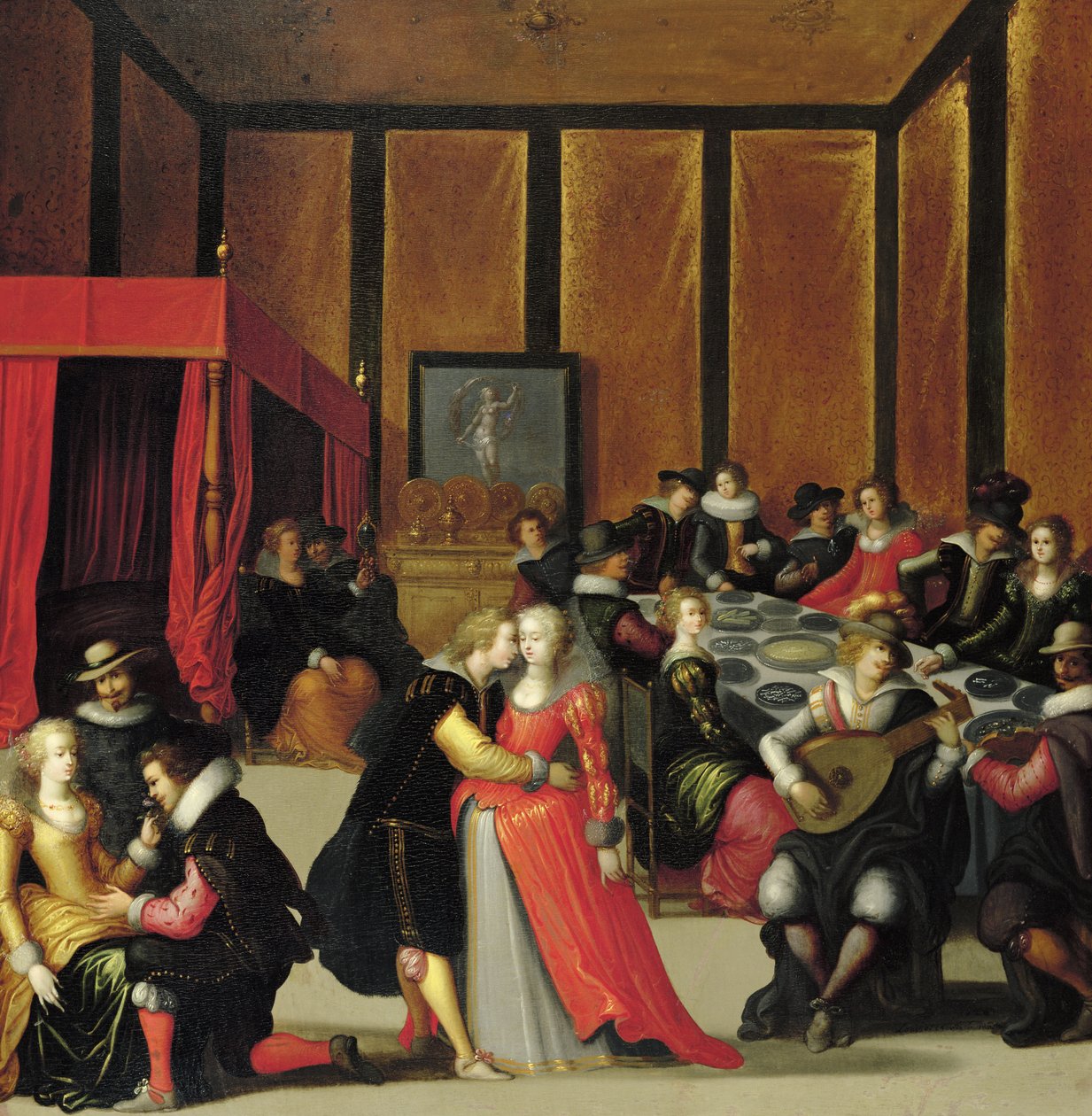 Scen Galante eller De fem sinnena av Louis de Caullery