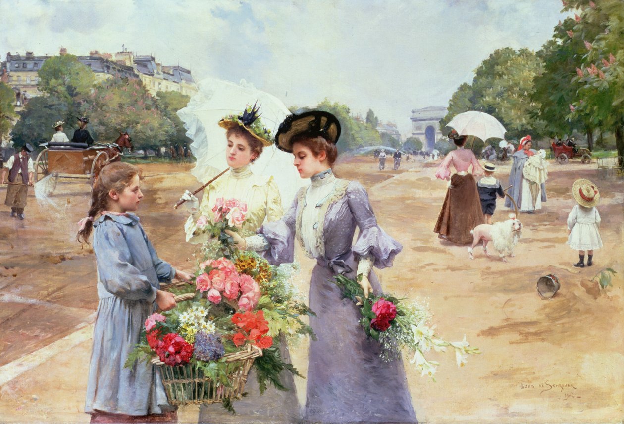 Vårmorgon, Avenue du Bois de Boulogne, 1902 av Louis de Schryver