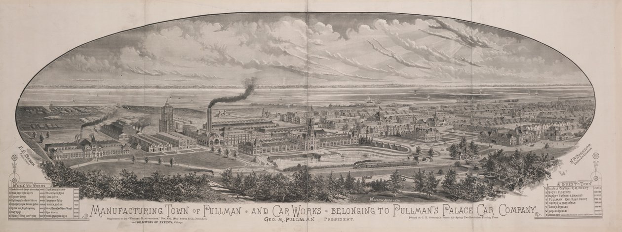 Tillverkningsstaden Pullman och bilverk som tillhör Pullman