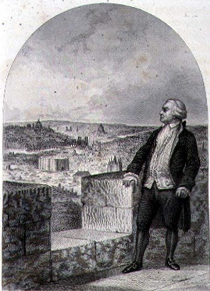 Honore Gabriel Riqueti, greve av Mirabeau (1749-91) på Paris vallar, graverad av Philibert Langlois (gravyr) av Louis (after) Marckl
