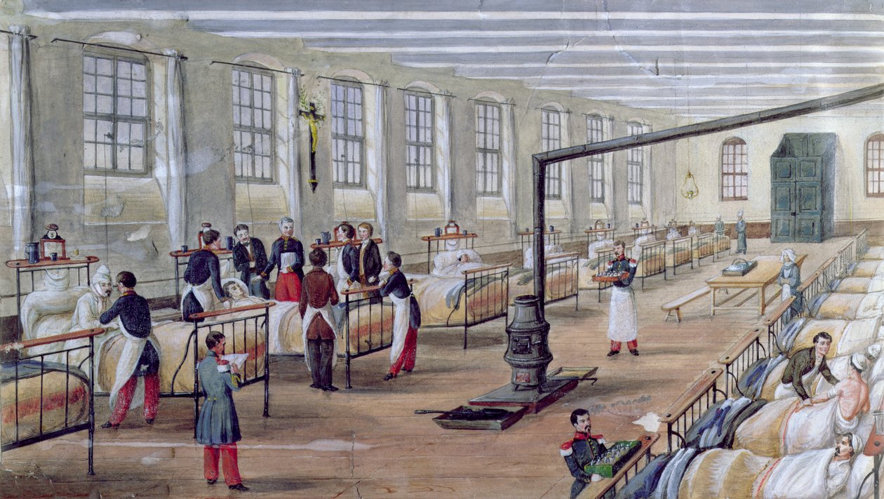 Militärsjukhuset Val-de-Grace i Paris, 1854 av Louis Amable Crapelet