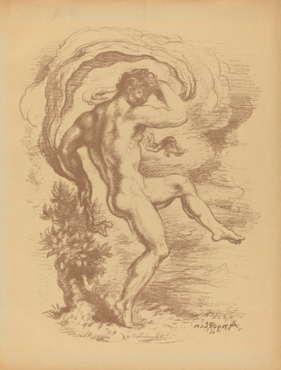 Dansar naken, 1897. av Louis Anquetin