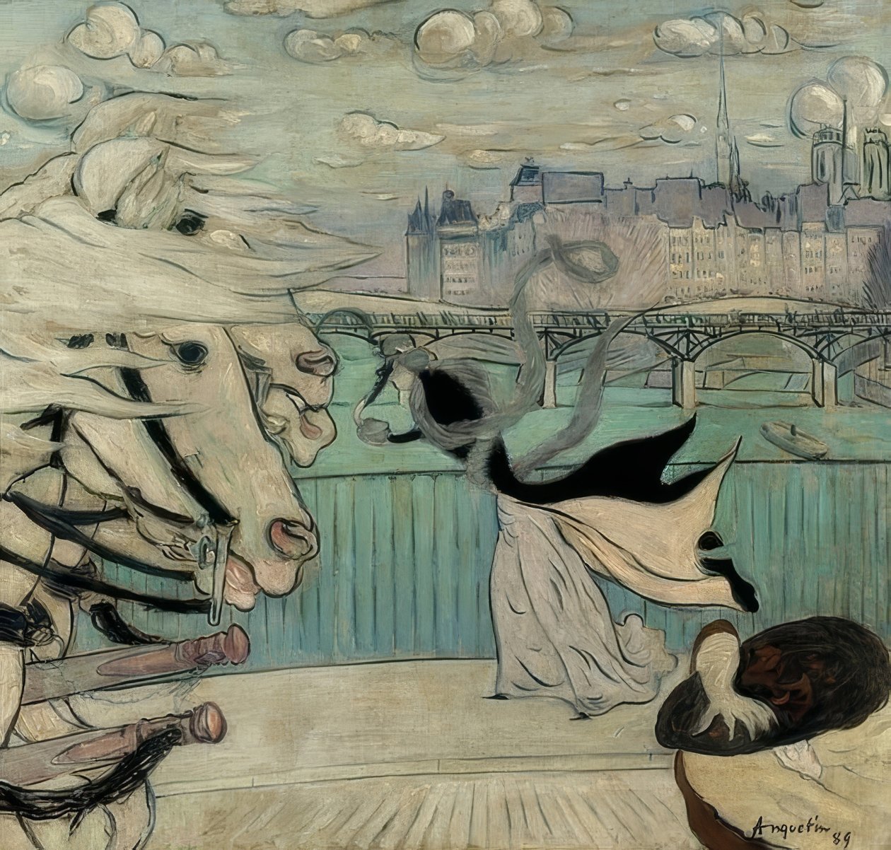 Vindbyen på Seinebron. 1889 av Louis Anquetin