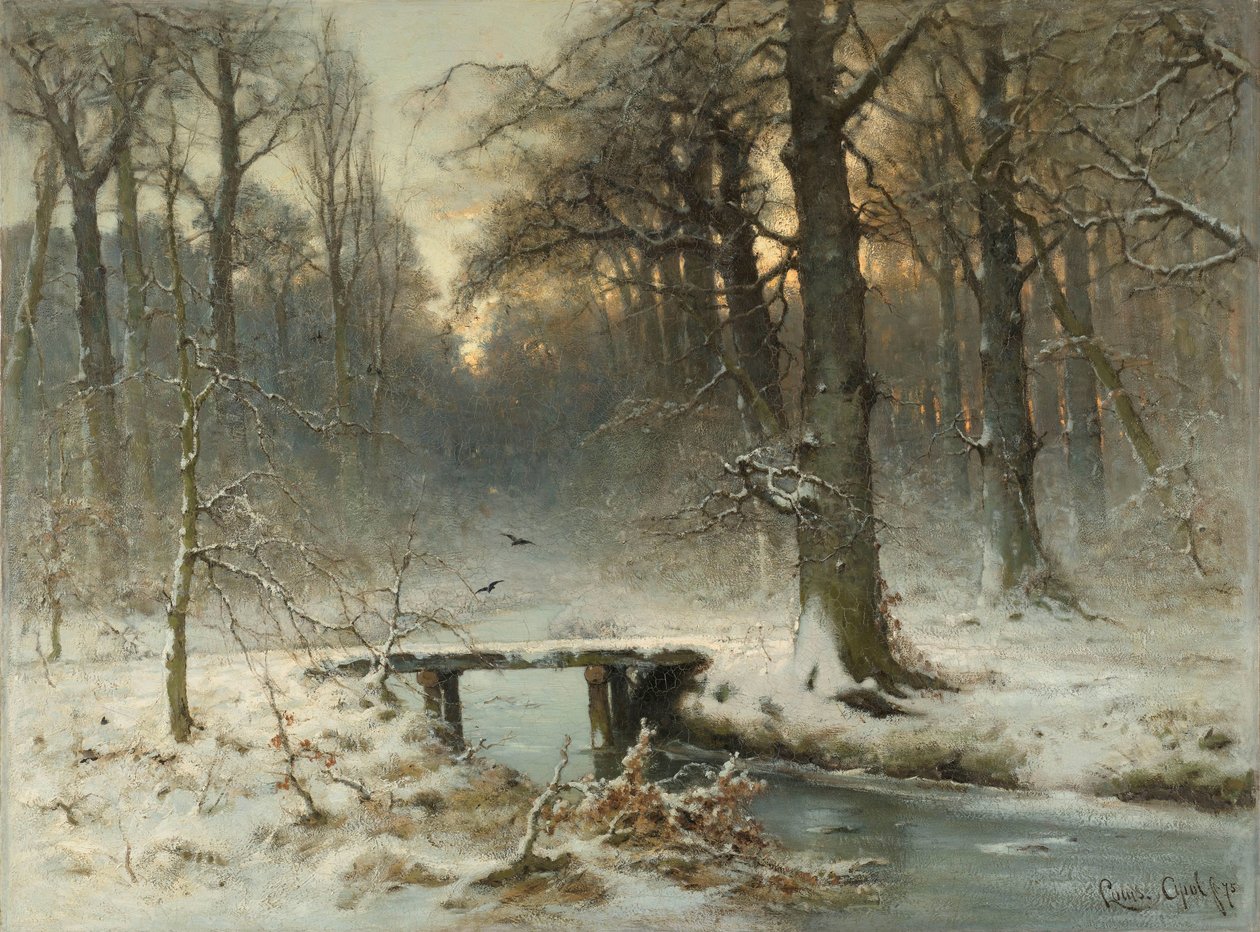 En januarikväll i skogen i Haag av Louis Apol