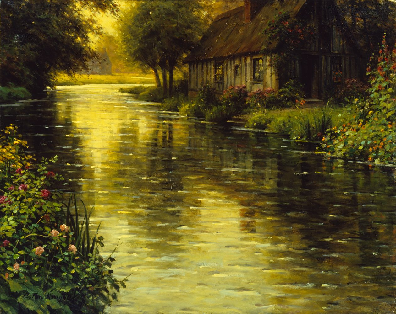The Golden Hour (olja på duk) av Louis Aston Knight