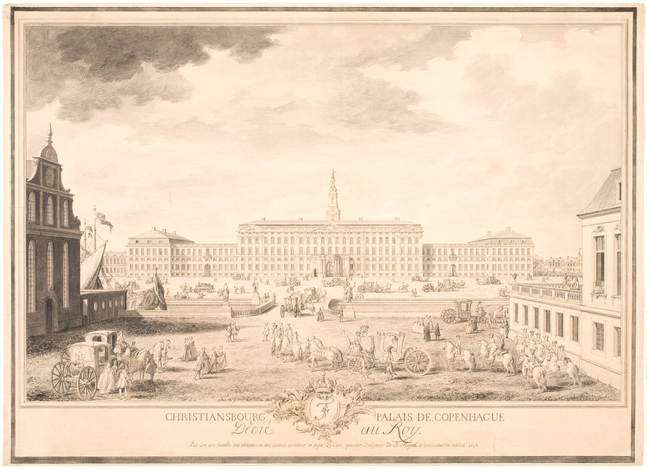 Christiansborgs slott i Köpenhamn av Louis Auguste Le Clerc