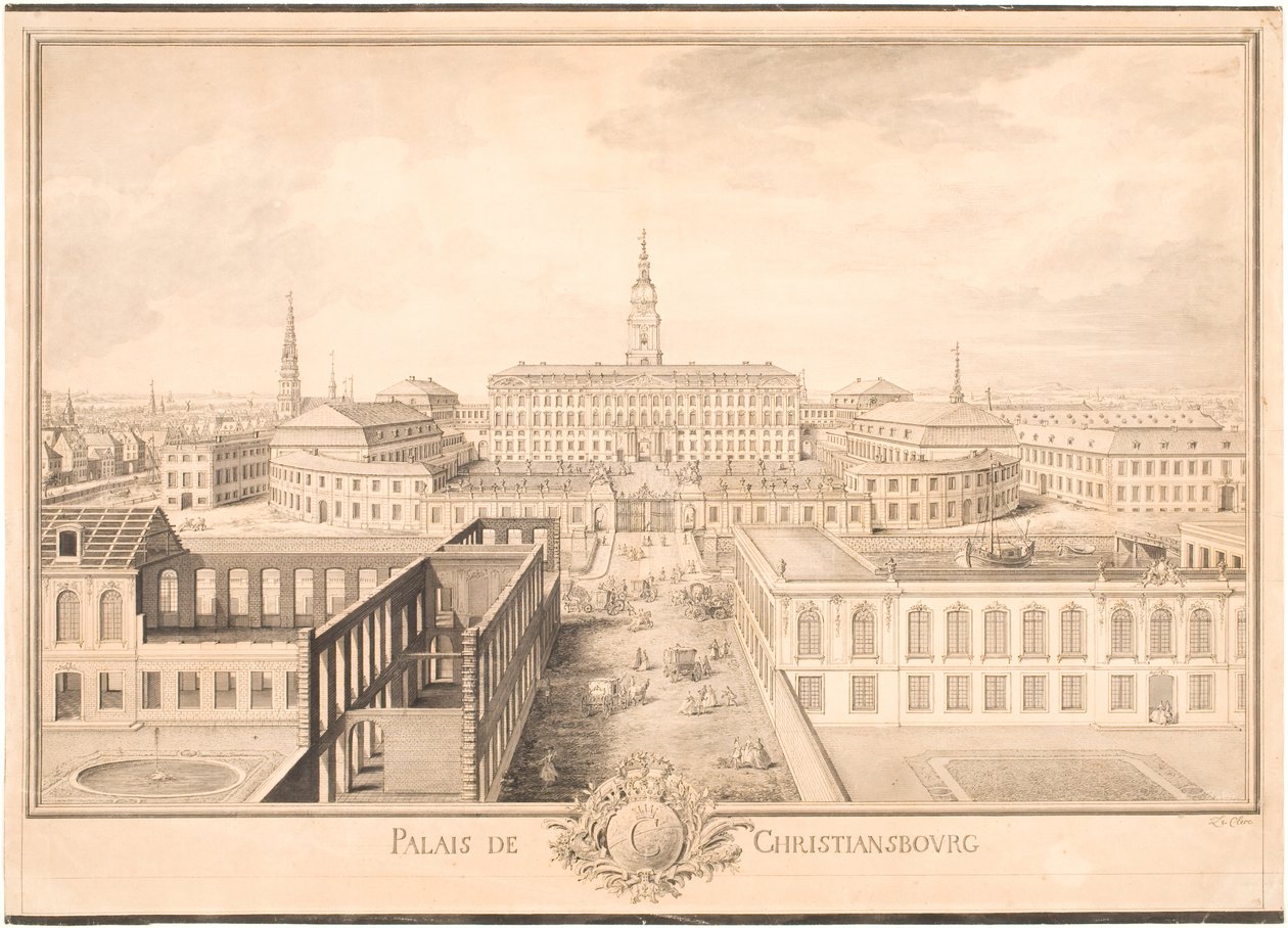 Christiansborgs slott av Louis Auguste Le Clerc