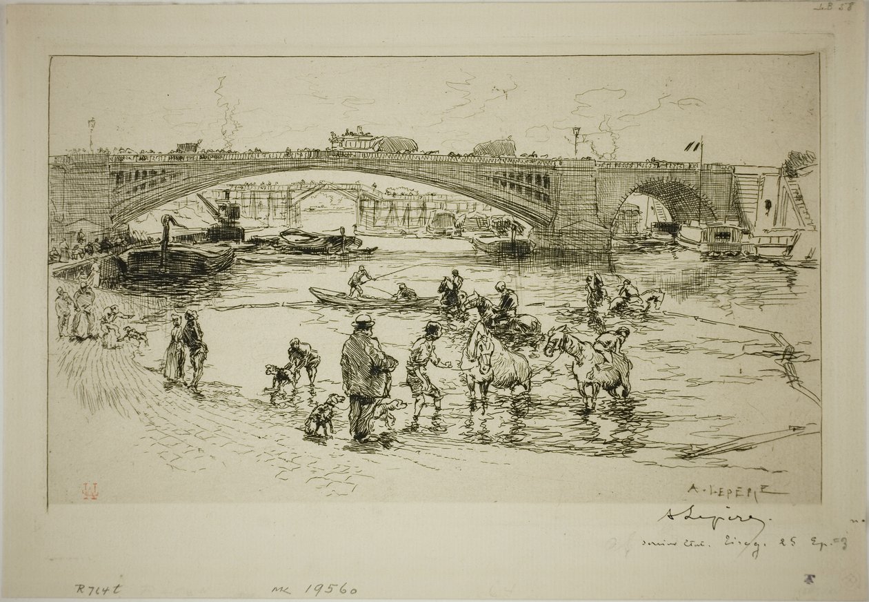 Vid Pont Sully av Louis Auguste Lepère