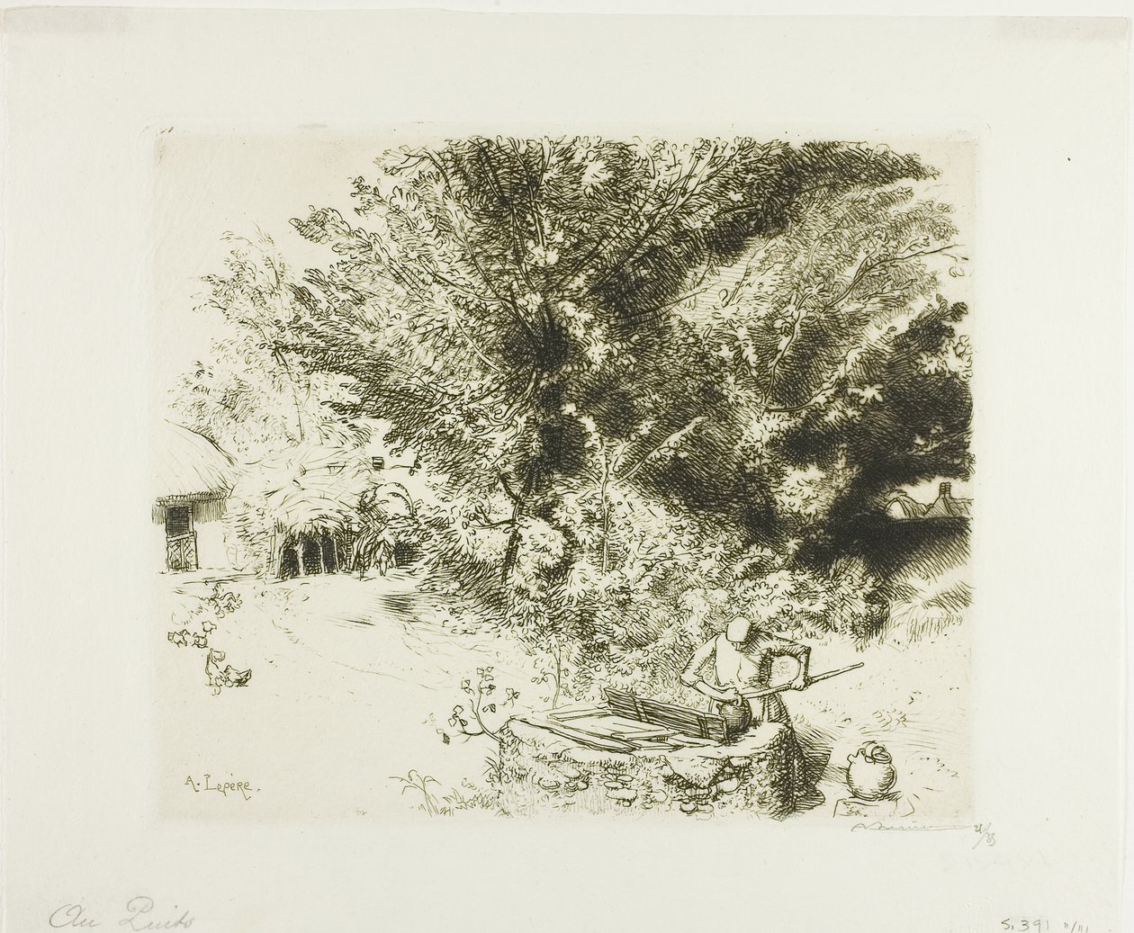 Vid brunnen av Louis Auguste Lepère