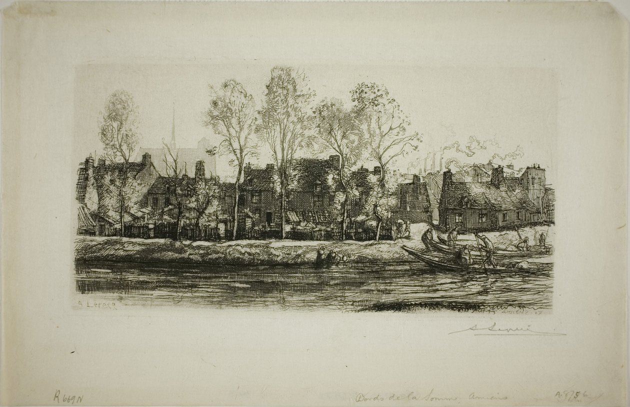 Sommes stränder vid Amiens av Louis Auguste Lepère