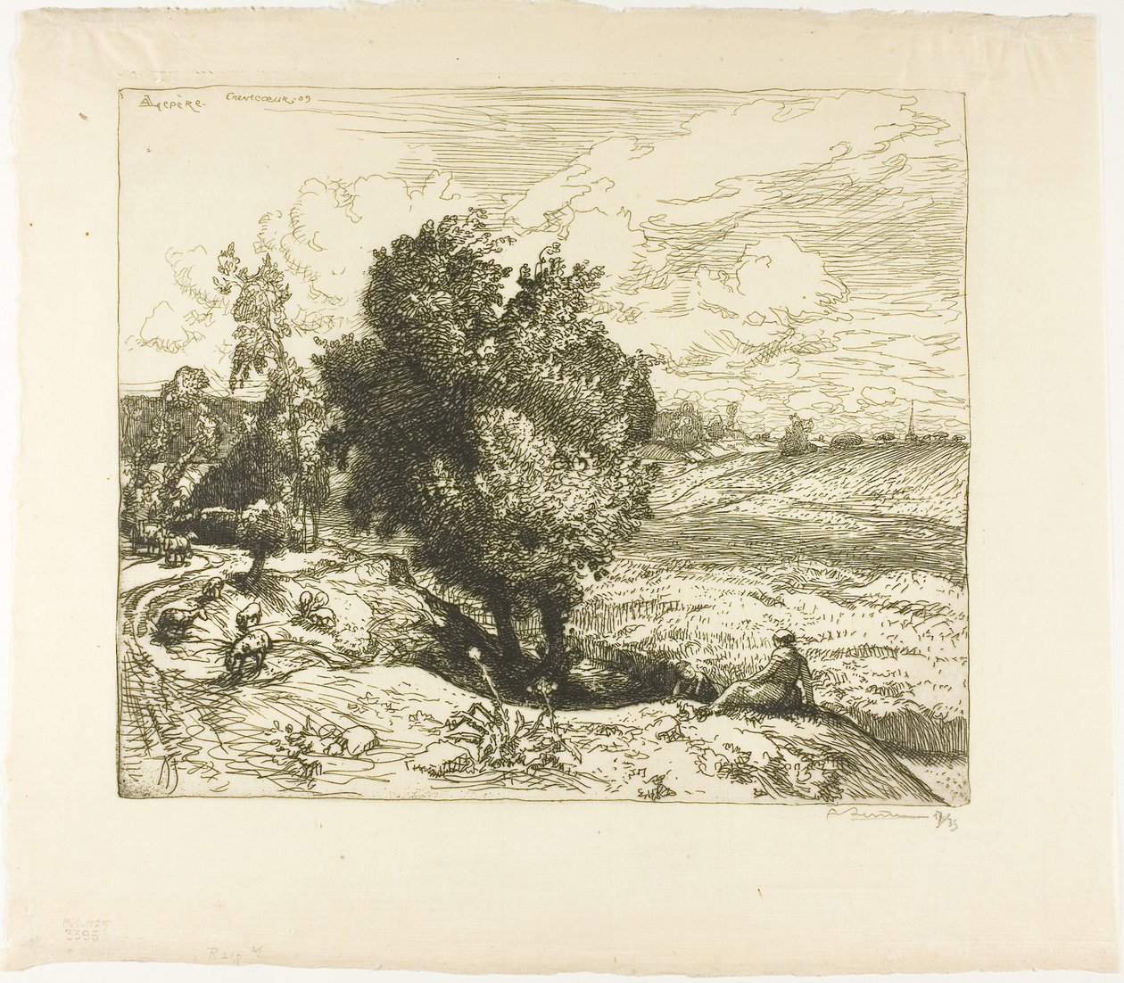 Juli i Picardie av Louis Auguste Lepère