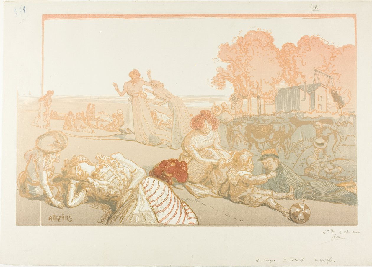 Modern bukolisk av Louis Auguste Lepère
