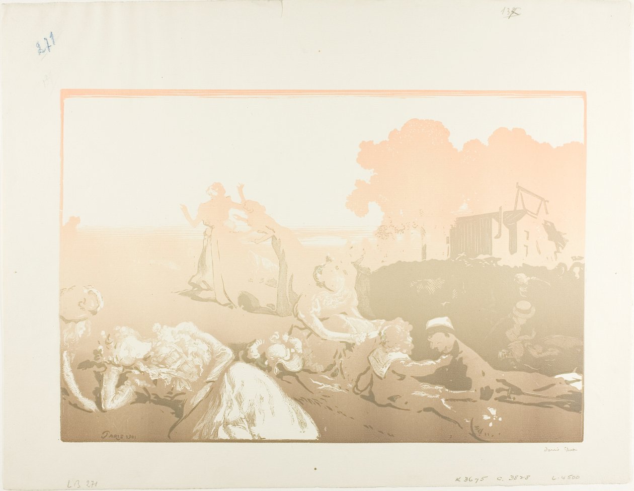 Modern bukolisk av Louis Auguste Lepère