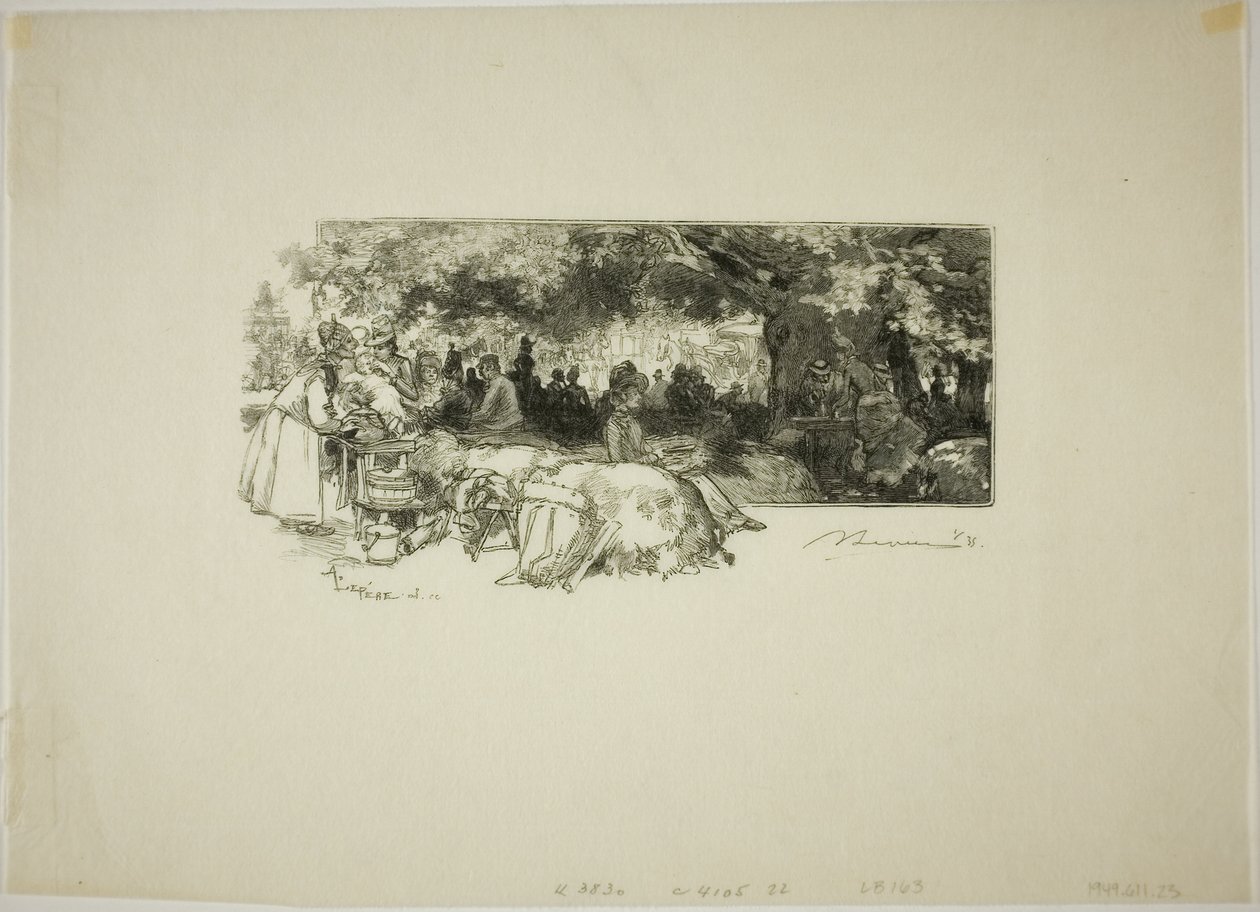 Mor Pichards matsal, nära Gorge aux Loups av Louis Auguste Lepère