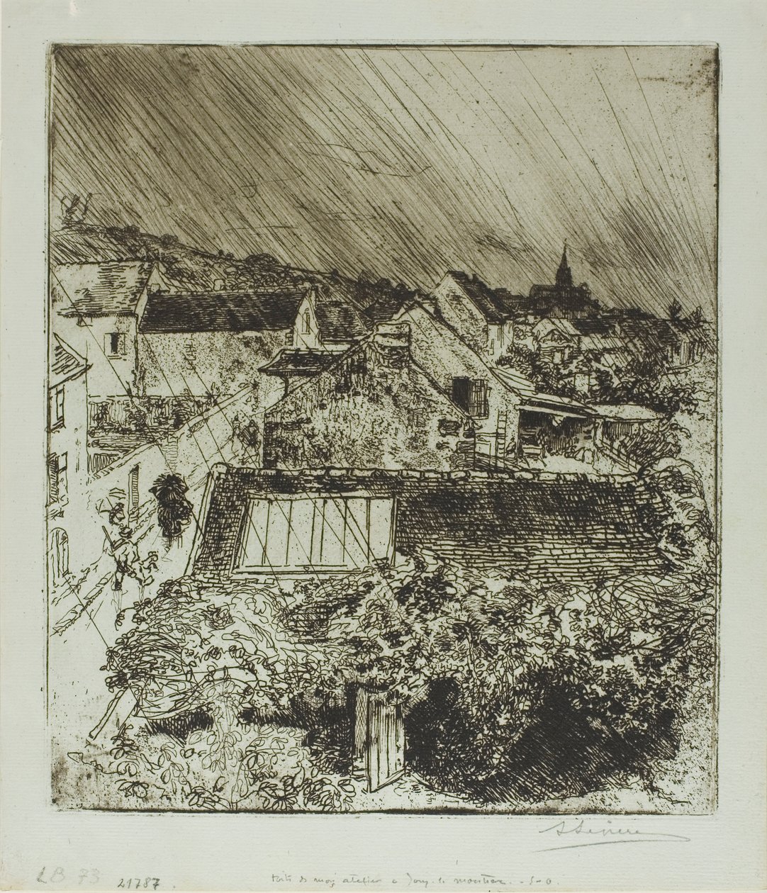 Min ateljé i Jouy-le-Moutier av Louis Auguste Lepère