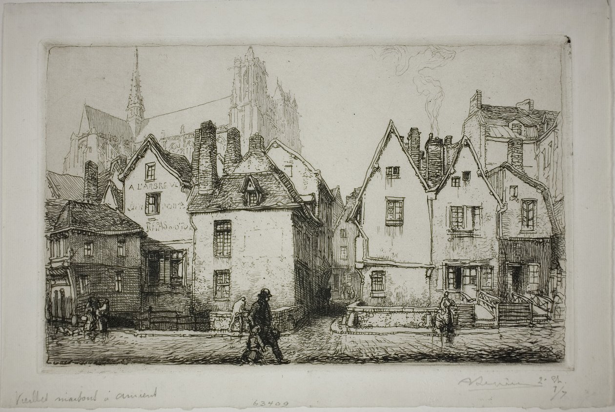 Gamla hus, Amiens av Louis Auguste Lepère