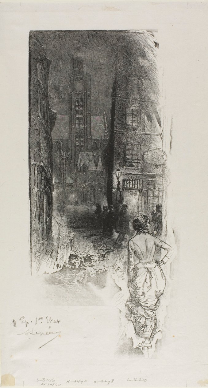 Paris: Rue de la Montagne-Ste-Geneviève av Louis Auguste Lepère