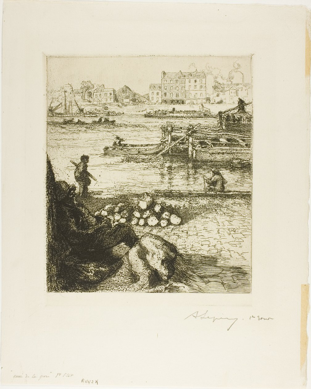 Allmänna kajen, Quai de la Gare av Louis Auguste Lepère
